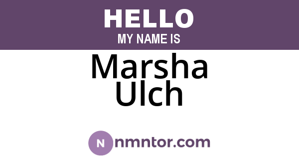 Marsha Ulch