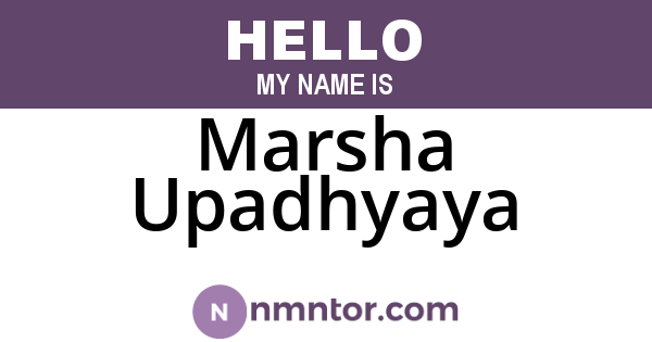 Marsha Upadhyaya
