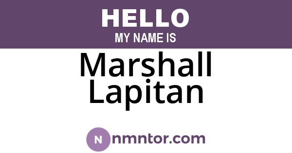 Marshall Lapitan