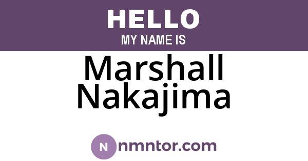 Marshall Nakajima