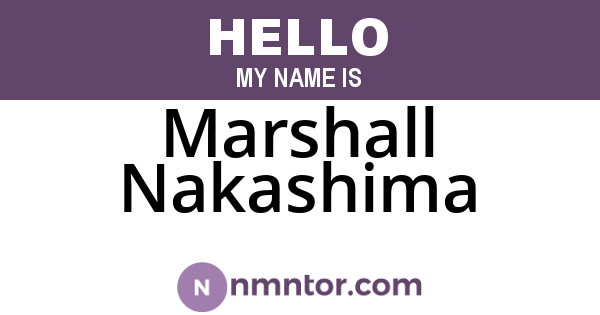 Marshall Nakashima