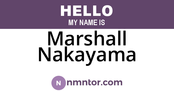 Marshall Nakayama