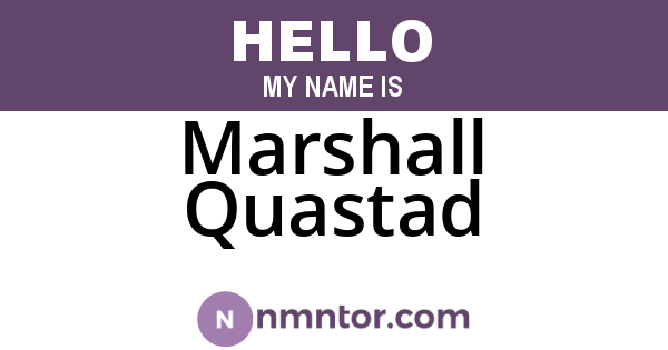 Marshall Quastad