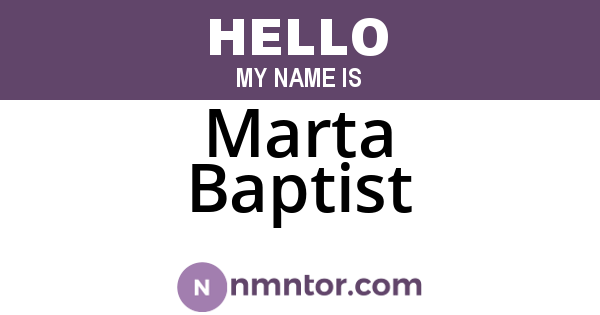 Marta Baptist