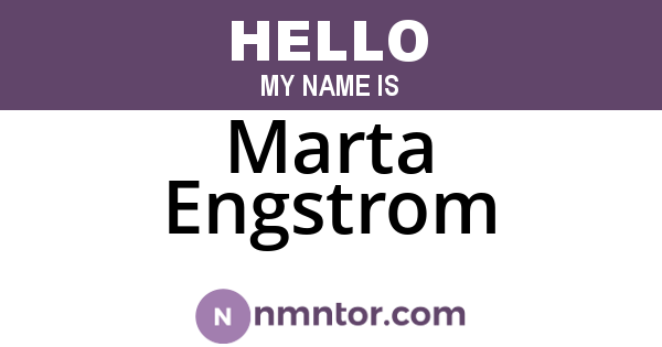 Marta Engstrom