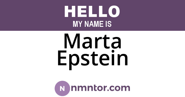 Marta Epstein