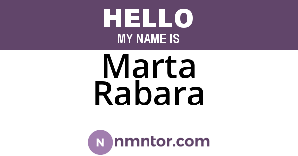 Marta Rabara
