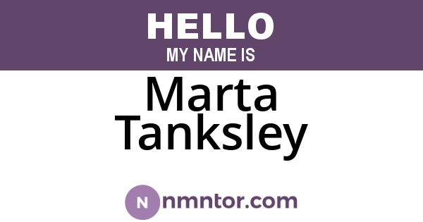 Marta Tanksley