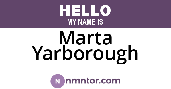 Marta Yarborough