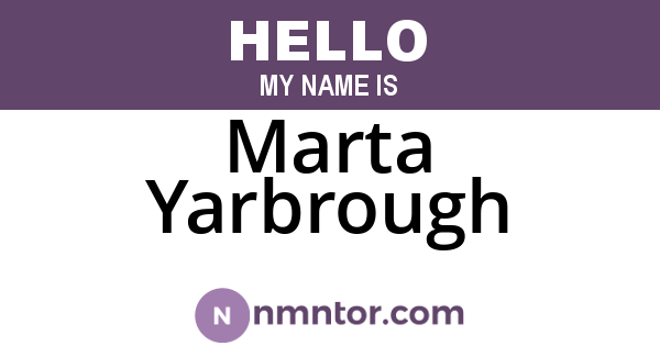 Marta Yarbrough