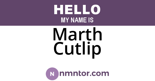Marth Cutlip