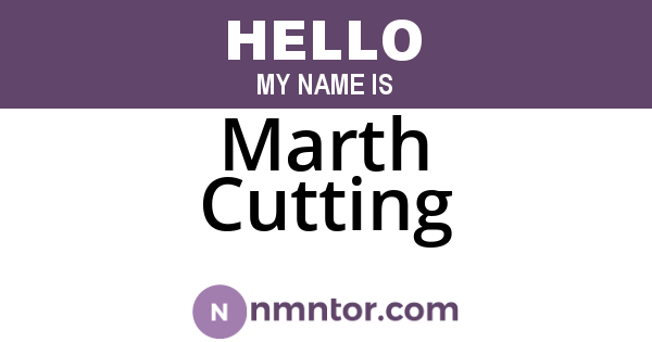 Marth Cutting