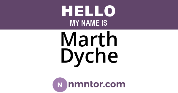 Marth Dyche