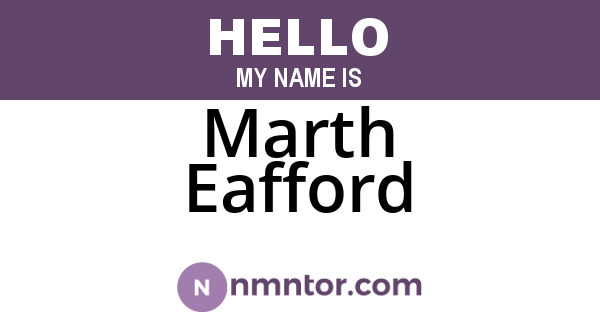Marth Eafford