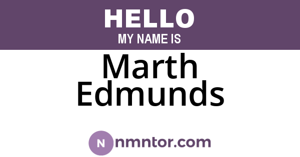 Marth Edmunds
