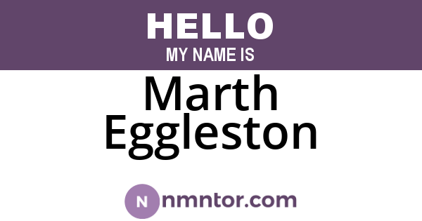 Marth Eggleston