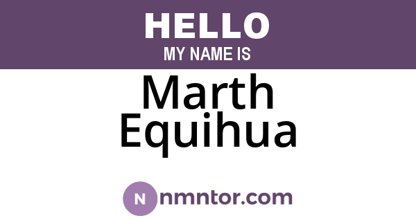 Marth Equihua