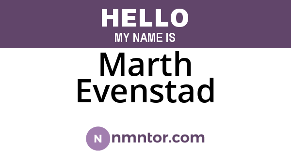Marth Evenstad