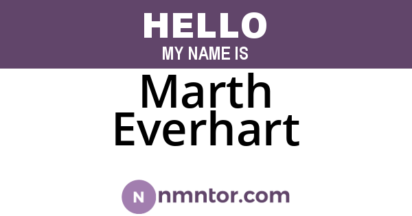Marth Everhart