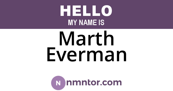 Marth Everman