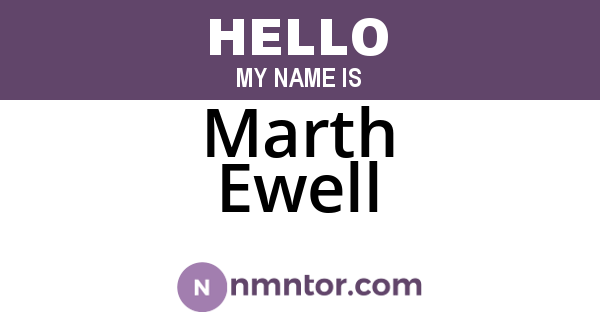 Marth Ewell