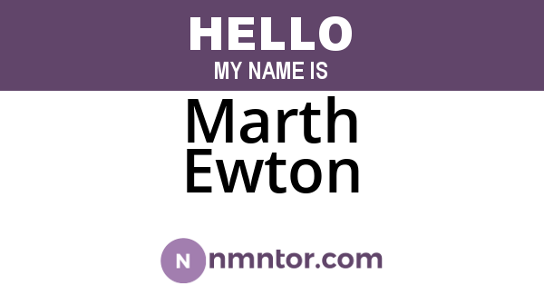 Marth Ewton