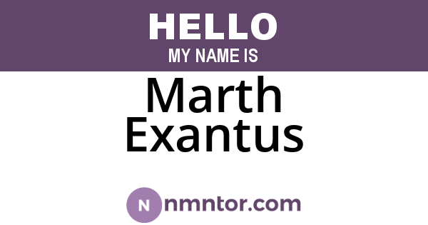 Marth Exantus