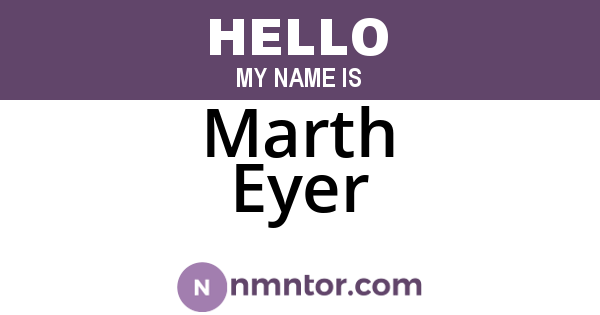 Marth Eyer