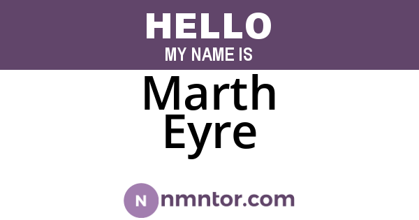 Marth Eyre