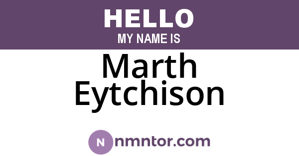 Marth Eytchison