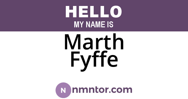 Marth Fyffe