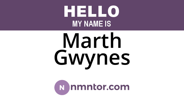 Marth Gwynes