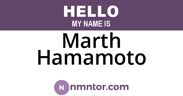 Marth Hamamoto