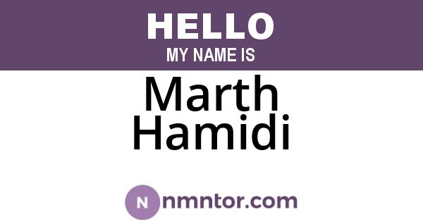 Marth Hamidi