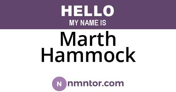 Marth Hammock
