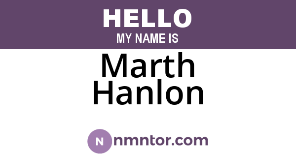 Marth Hanlon