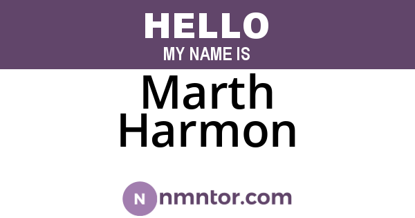 Marth Harmon