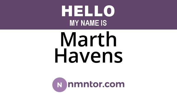 Marth Havens