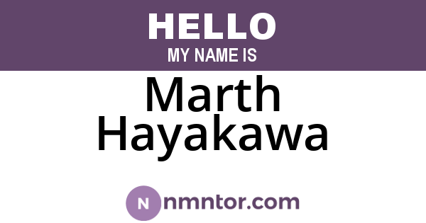 Marth Hayakawa