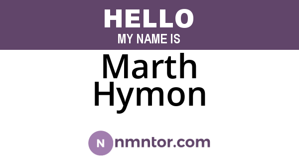 Marth Hymon
