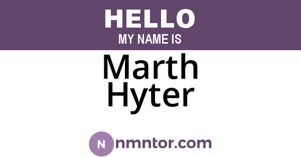 Marth Hyter