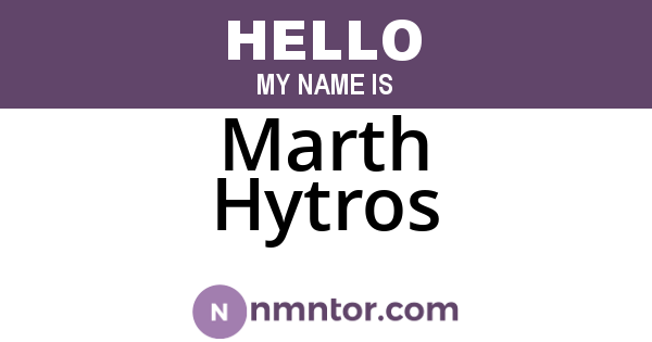 Marth Hytros
