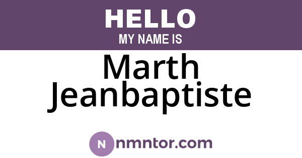 Marth Jeanbaptiste