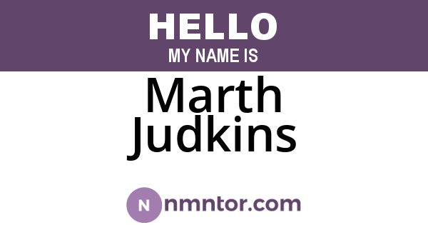 Marth Judkins