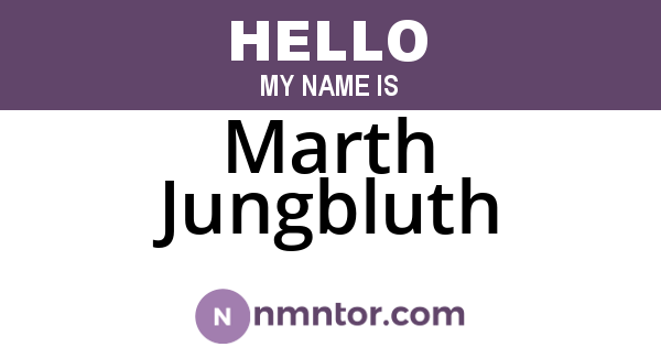 Marth Jungbluth
