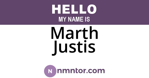 Marth Justis