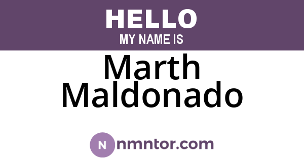 Marth Maldonado