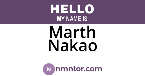 Marth Nakao