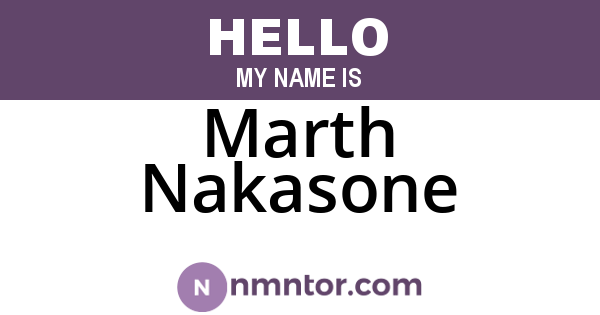 Marth Nakasone