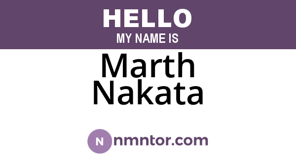 Marth Nakata